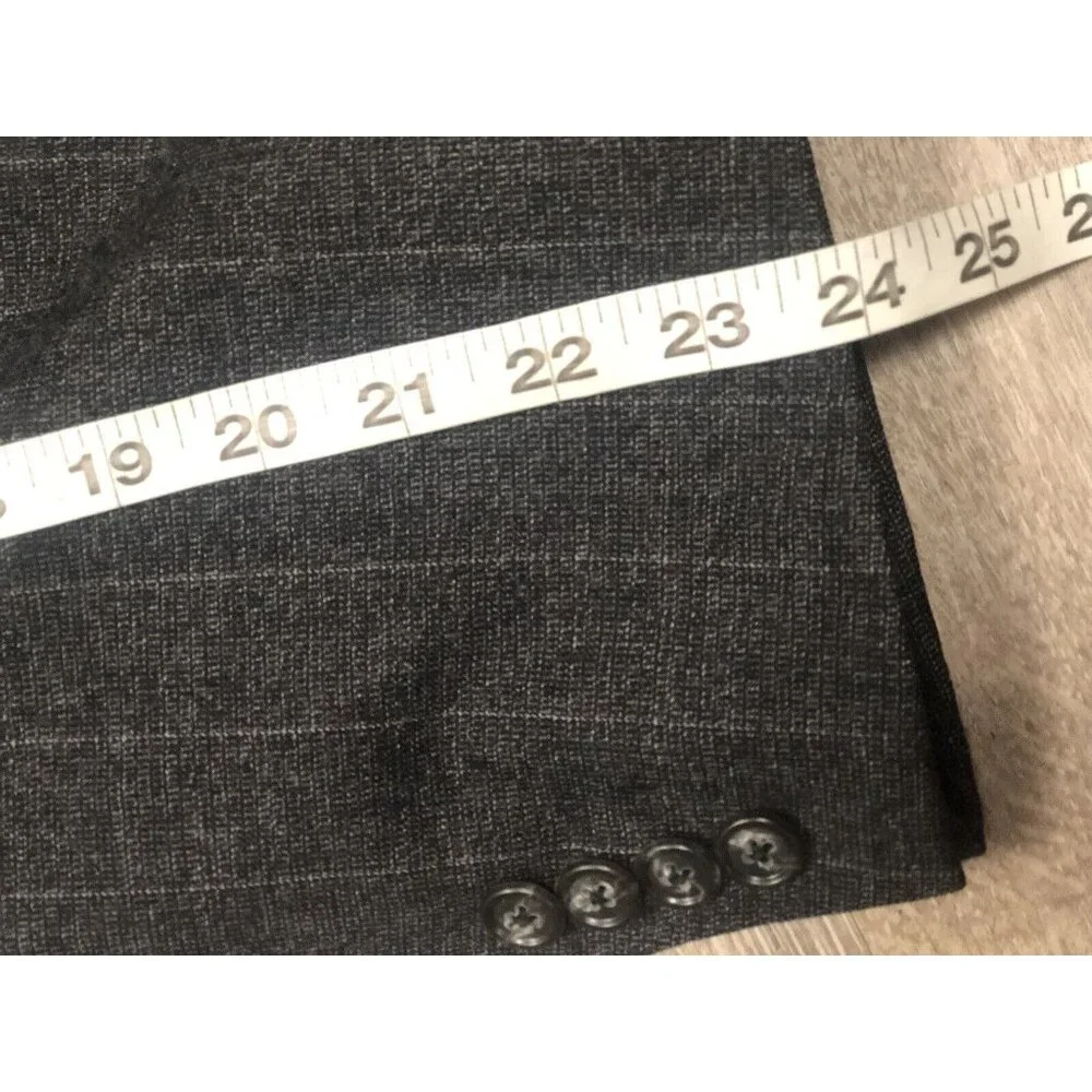 Hart Schaffner Marx‎ Men's Size 40 R Gray Wool Blazer Sport Coat 2 Button USA